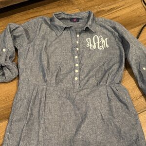 Chic Gray Tunic with Monogram